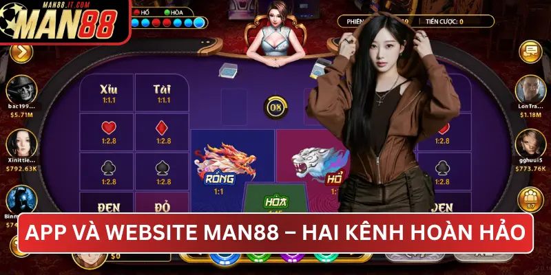 App Và Website MAN88 – Hai Kênh Bổ Trợ Hoàn Hảo